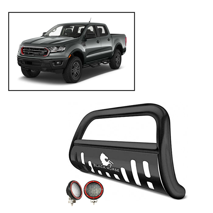 Black Horse Off Road BBFO100A-SP-PLFR Matte Black Steel Skid Plate - Truck Part Superstore