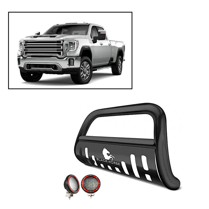 Black Horse Off Road BBGT30A-SP-PLFR Black Steel Skid Plate - Truck Part Superstore