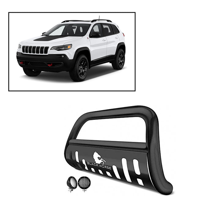 Black Horse Off Road BBJPCEA-SP-PLFB Black Steel Skid Plate - Truck Part Superstore