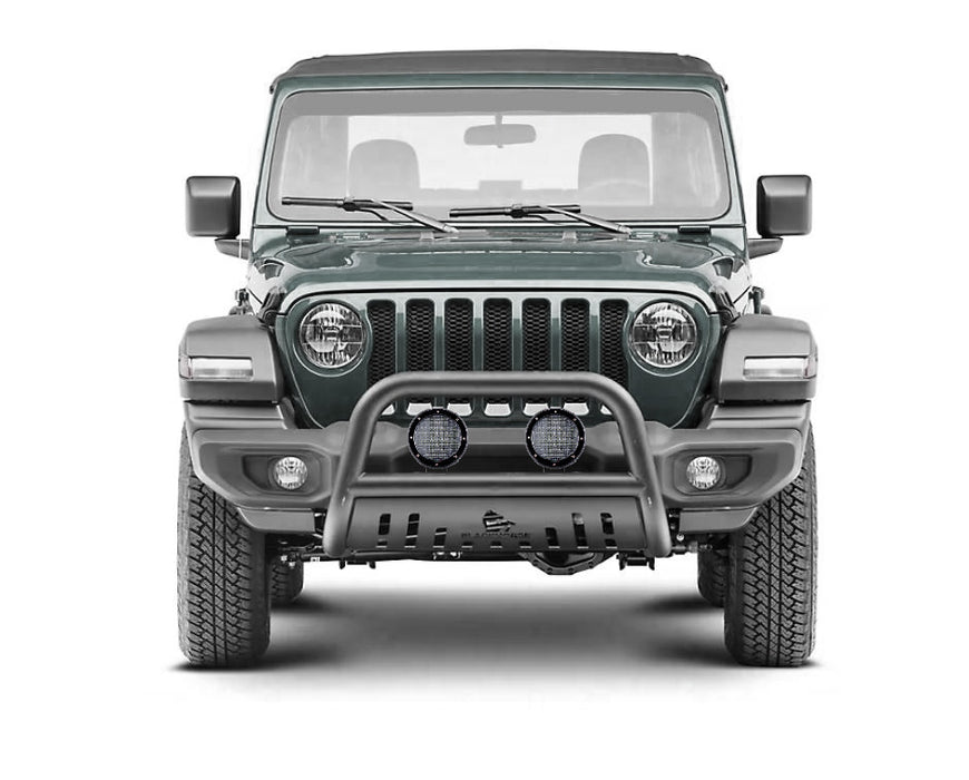 Black Horse Off Road BBJPWR11A-SP-PLFB Semi-Gloss Black Steel Skid Plate - Truck Part Superstore