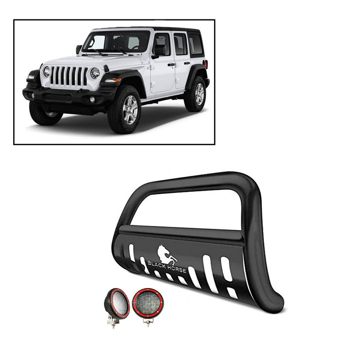 Black Horse Off Road BBJPWR11A-SP-PLFR Semi-Gloss Black Steel Skid Plate - Truck Part Superstore