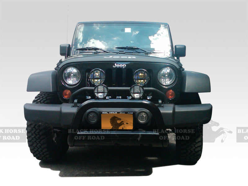 Black Horse Off Road BBJPWR11A-SP Semi-Gloss Black Steel Skid Plate - Truck Part Superstore