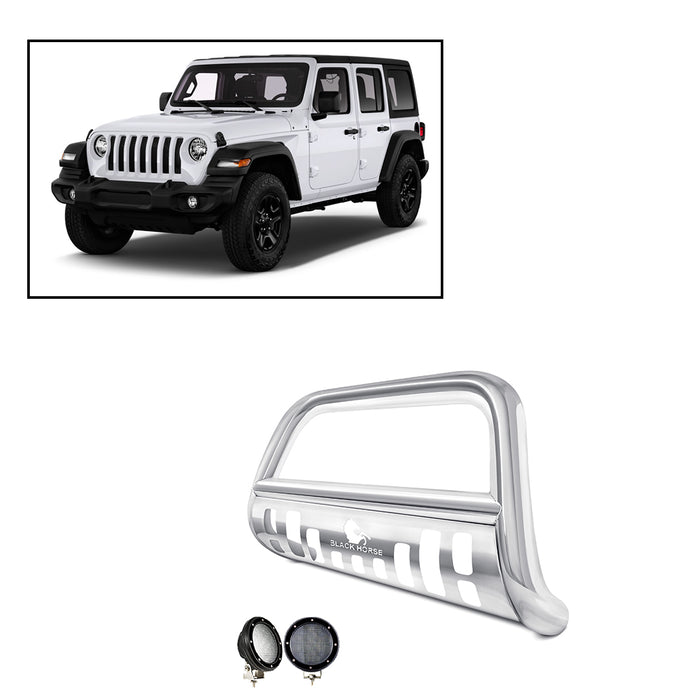 Black Horse Off Road BBJPWR18-SP-PLFB Stainless Steel Stainless Steel Skid Plate - Truck Part Superstore