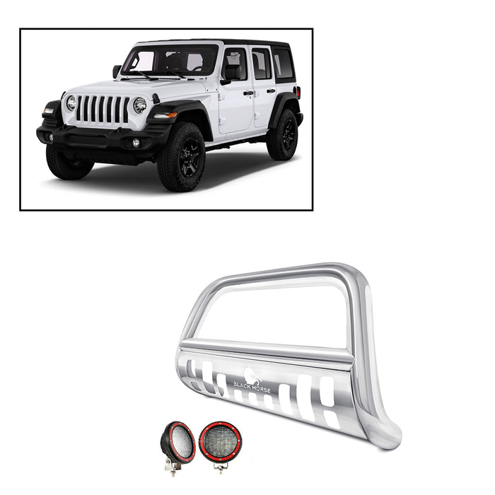 Black Horse Off Road BBJPWR18-SP-PLFR Stainless Steel Stainless Steel Skid Plate - Truck Part Superstore