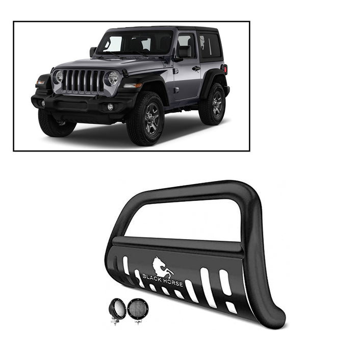 Black Horse Off Road BBJPWR18A-SP-PLFB Black Steel Skid Plate - Truck Part Superstore