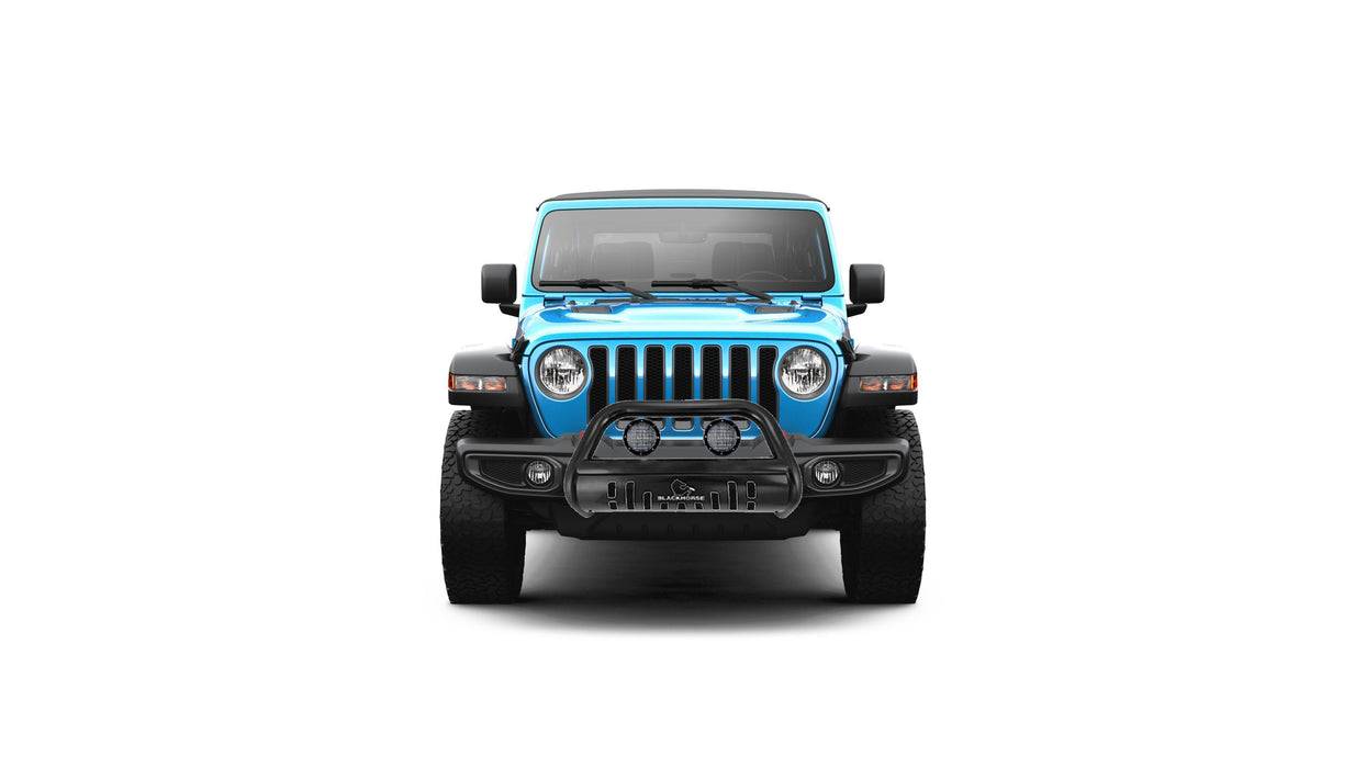 Black Horse Off Road BBJPWR18A-SP-PLFB Black Steel Skid Plate - Truck Part Superstore