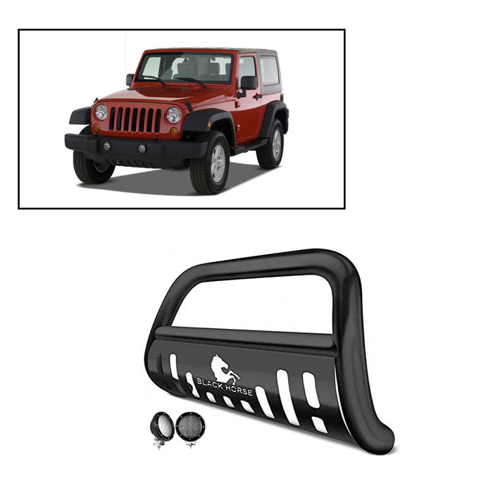 Black Horse Off Road BBJPWRA-SP-PLFB Black Steel Skid Plate - Truck Part Superstore