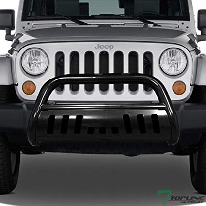 Black Horse Off Road BBJPWRA-SP Black Steel Skid Plate - Truck Part Superstore