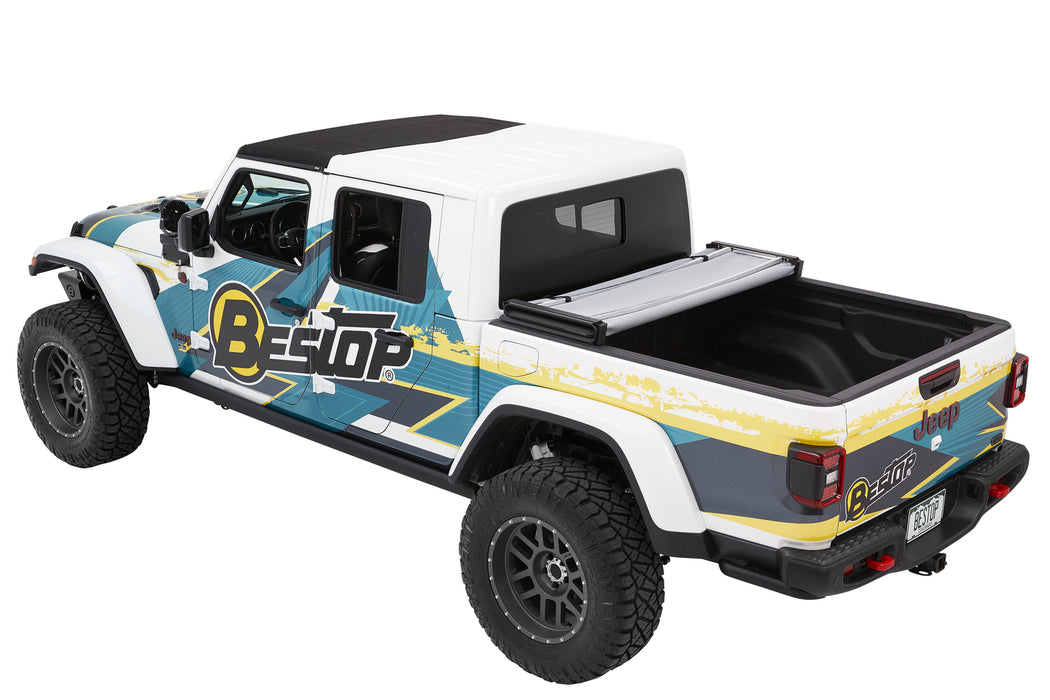 Bestop 16280-35 EZ-Fold Soft Tonneau - '20-23 Gladiator; For 5 ft. bed (Black Diamond) - Truck Part Superstore