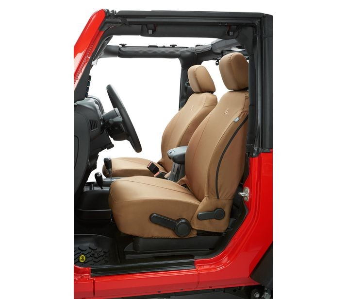 Bestop 29280-04 Seat Covers - 07-12 Wrangler JK; Front (Tan) - Truck Part Superstore