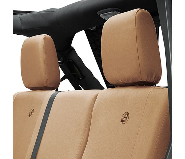 Bestop 29284-04 Seat Covers - 07, 13-18 Wrangler JK 4-Door; Rear (Tan) - Truck Part Superstore