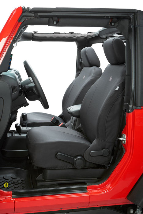 Bestop 29290-35 Seat Covers - 20-22 Gladiator / 18-22 Wrangler JL 4-Door; Front (Black Diamond) - Truck Part Superstore