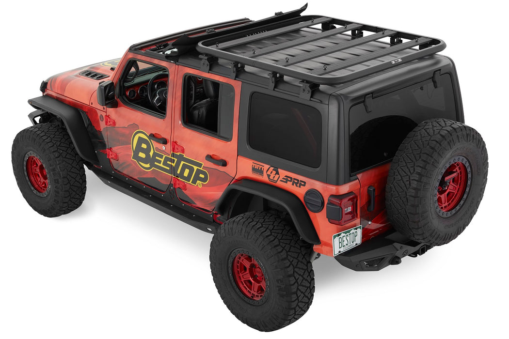 Bestop 41471-01 Hardtop Roof Rack - '18-23 Wrangler JL 4-Door (Black) - Truck Part Superstore