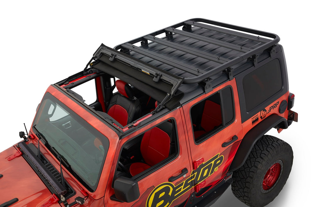 Bestop 41471-01 Hardtop Roof Rack - '18-23 Wrangler JL 4-Door (Black) - Truck Part Superstore