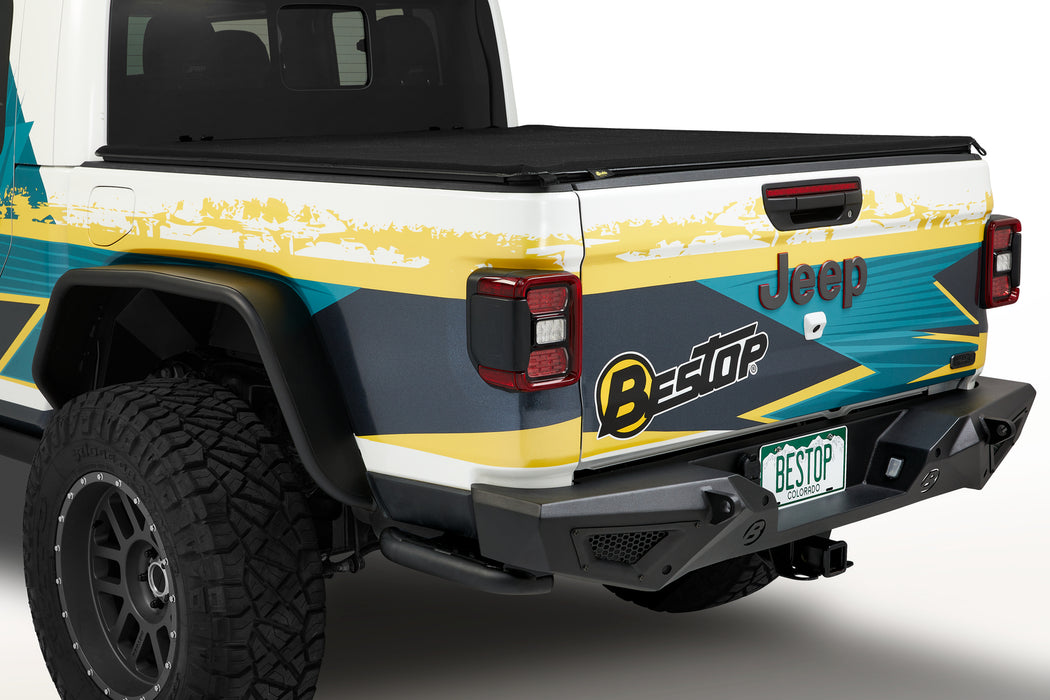 Bestop 44962-01 Granite Series(TM) Bumper - '20-22 Gladiator; Rear (Modern Profile; Matte Black) - Truck Part Superstore