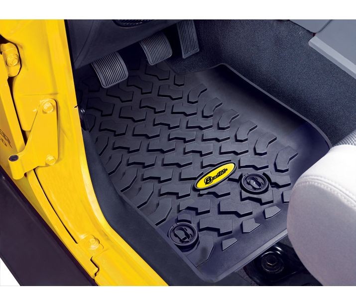 Bestop 51513-01 Floor Mats - '14-18 Wrangler JK; Front (Black) - Truck Part Superstore