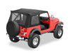 Bestop 51599-15 Supertop Classic - '76-86 CJ7 / '87-95 Wrangler YJ (Black Denim; Clear Windows) - Truck Part Superstore