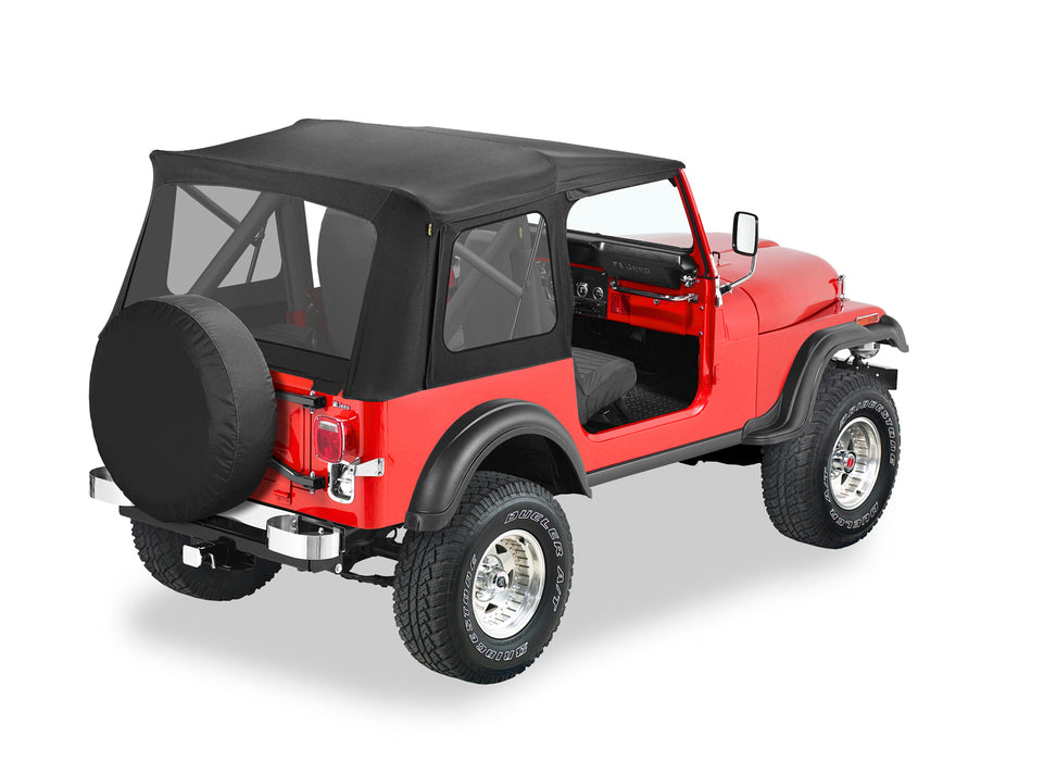 Bestop 51599-15 Supertop Classic - '76-86 CJ7 / '87-95 Wrangler YJ (Black Denim; Clear Windows) - Truck Part Superstore
