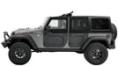 Bestop 51733-17 Upper Fabric Doors - '07-18 Wrangler JK 4-Door (Rear Upper Doors, Black Twill) - Truck Part Superstore