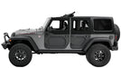 Bestop 51733-17 Upper Fabric Doors - '07-18 Wrangler JK 4-Door (Rear Upper Doors, Black Twill) - Truck Part Superstore