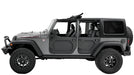 Bestop 51733-17 Upper Fabric Doors - '07-18 Wrangler JK 4-Door (Rear Upper Doors, Black Twill) - Truck Part Superstore