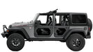 Bestop 51733-17 Upper Fabric Doors - '07-18 Wrangler JK 4-Door (Rear Upper Doors, Black Twill) - Truck Part Superstore