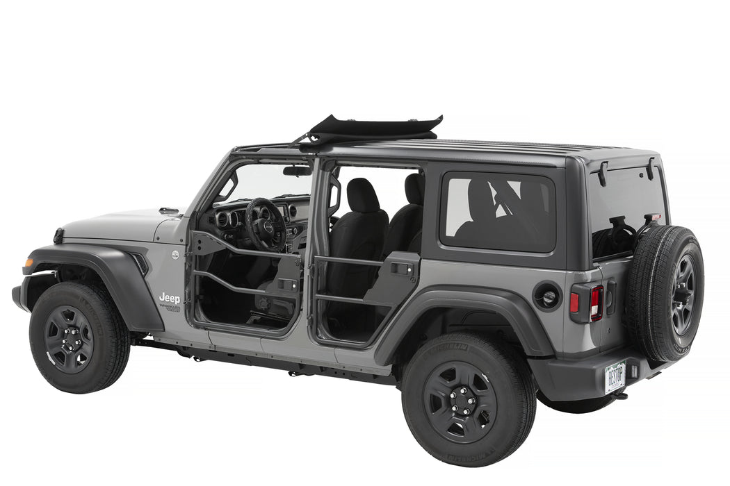 Bestop 51741-01 Element Doors - '20-22 Gladiator / '18-22 Wrangler JL 4-Door (Rear; Matte Black) - Truck Part Superstore