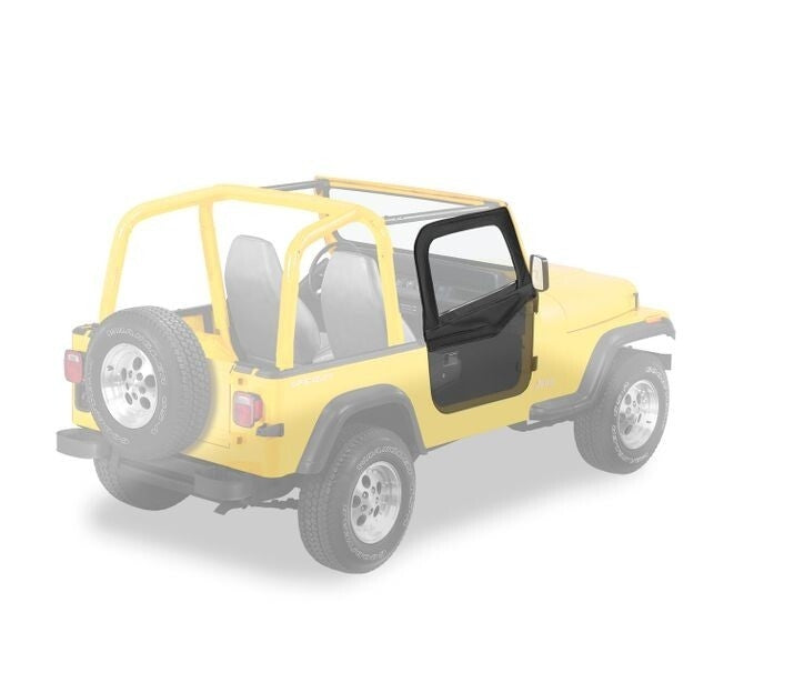 Bestop 51780-01 Upper Fabric Doors - 88-95 Wrangler YJ (Black Crush) - Truck Part Superstore