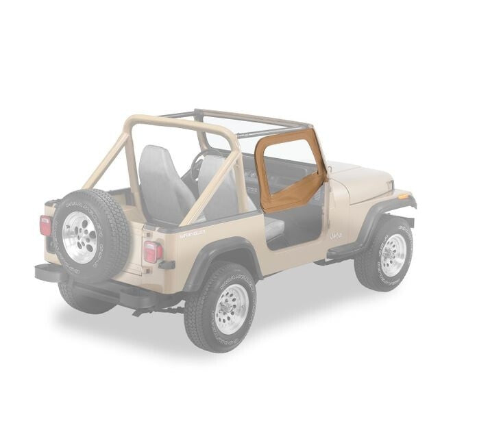Bestop 51780-37 Upper Fabric Doors - 88-95 Wrangler YJ (Spice) - Truck Part Superstore