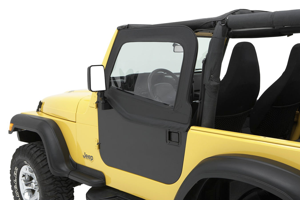 Bestop 51795-15 Element Upper Doors - '80-86 CJ7 / '87-95 Wrangler YJ (Black Denim) - Truck Part Superstore