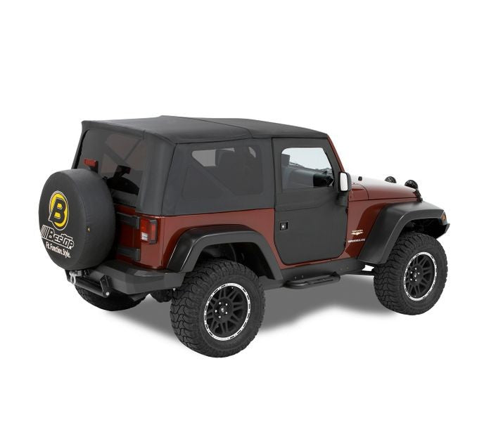 Bestop 51798-17 Full Fabric Doors - '07-18 Wrangler JK; (Front Doors; Black Twill) - Truck Part Superstore