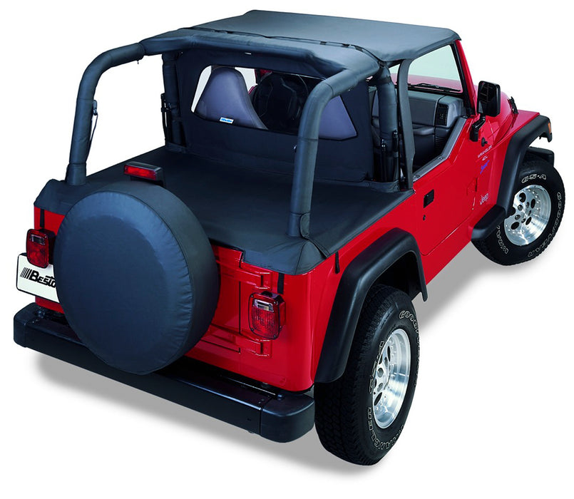 Bestop 52528-35 Header Targa Bikini - '03-06 Wrangler TJ (Black Diamond) - Truck Part Superstore