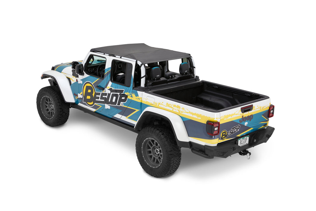 Bestop 52614-35 Header Safari Bikini - '20-22 Gladiator (Black Diamond) - Truck Part Superstore