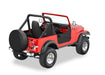 Bestop 53038-15 Lower Fabric Doors - '80-86 CJ7 / '87-95 Wrangler YJ (Black Denim) - Truck Part Superstore