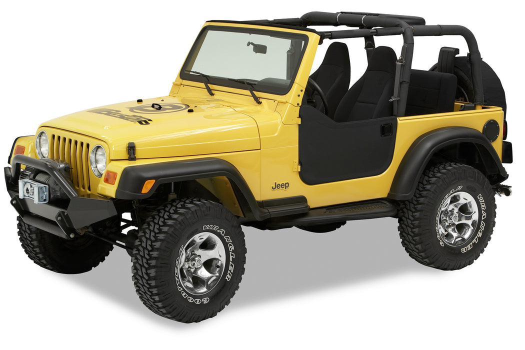 Bestop 53039-35 Lower Fabric Doors - '97-06 Wrangler TJ (Black Diamond) - Truck Part Superstore