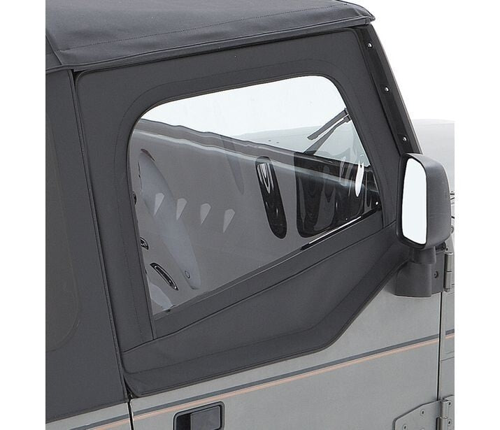 Bestop 53120-15 Fabric Door Skins - '88-95 Wrangler YJ (Black Denim) - Truck Part Superstore