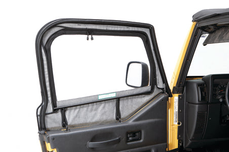 Bestop 53121-35 Fabric Door Skins - '97-06 Wrangler TJ (Black Diamond) - Truck Part Superstore