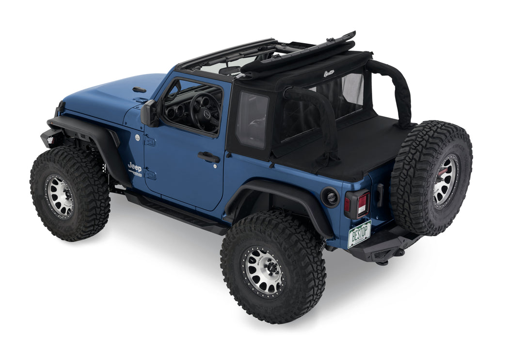 Bestop 53903-35 Halftop Soft Top - '18-23 Wrangler JL 2-Door (Black Diamond) - Truck Part Superstore