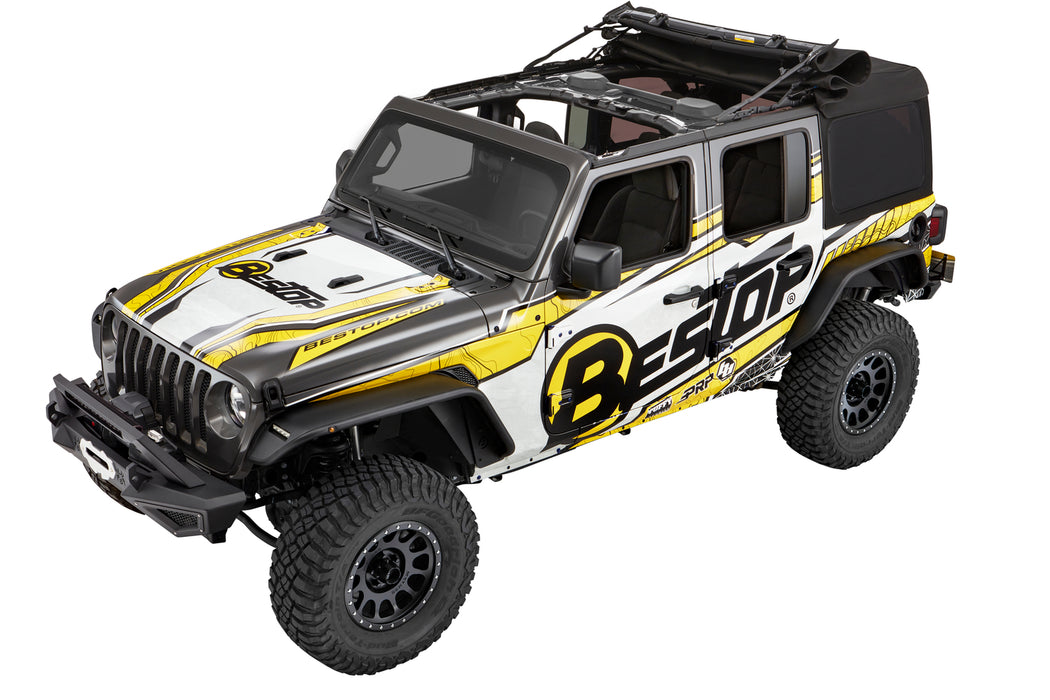 Bestop 54725-17 Supertop Ultra - '18-23 Wrangler JL 4-Door (Black Twill) - Truck Part Superstore