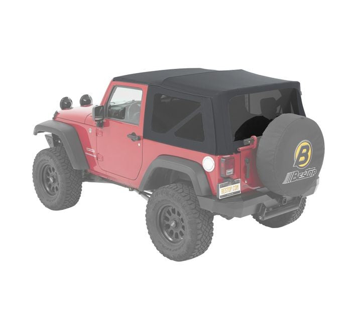 Bestop 54822-70 Supertop - '07-18 Wrangler JK 2-Door (Granite Grey Twill) - Truck Part Superstore
