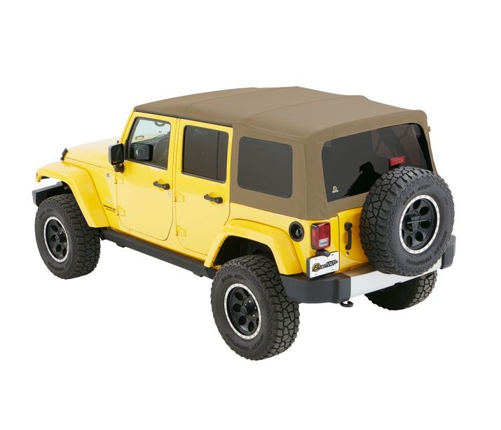 Bestop 54823-74 Supertop - '07-18 Wrangler JK 4-Door (Pebble Beige Twill) - Truck Part Superstore