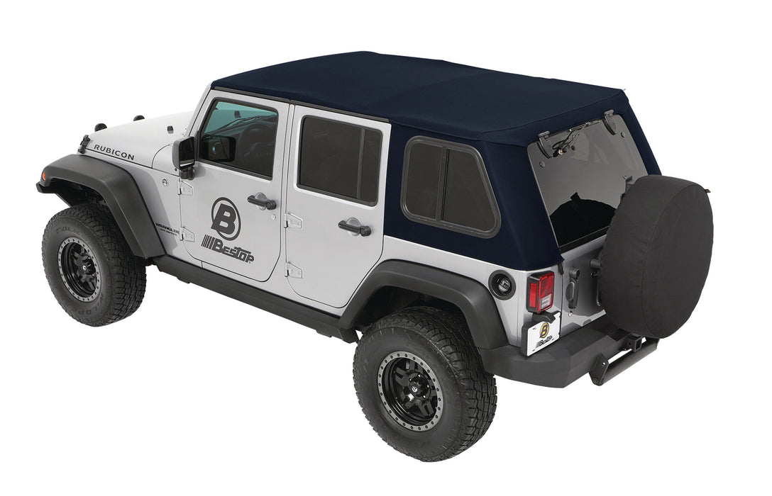 Bestop 54863-69 Trektop Pro - '07-18 Wrangler JK 4-Door (Navy Blue Twill) - Truck Part Superstore