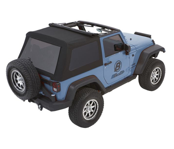 Bestop 54922-17 Trektop Glide - '07-18 Wrangler JK 2-Door (Black Twill) - Truck Part Superstore