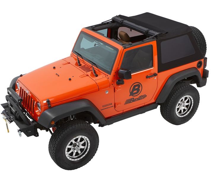Bestop 54922-35 Trektop Glide - '07-18 Wrangler JK 2-Door (Black Diamond) - Truck Part Superstore