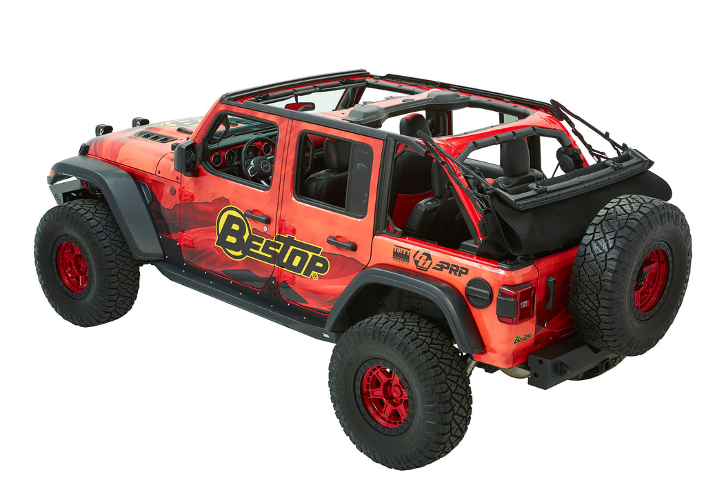 Bestop 54925-17 Trektop Ultra - '18-23 Wrangler JL 4-Door (Black Twill) - Truck Part Superstore