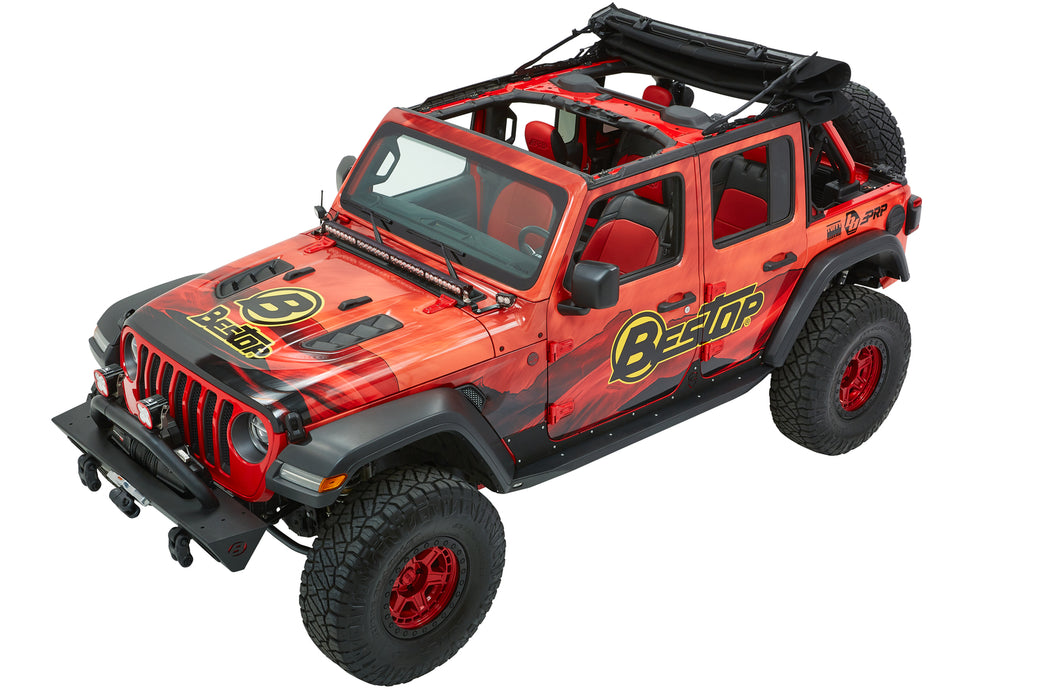 Bestop 54925-17 Trektop Ultra - '18-23 Wrangler JL 4-Door (Black Twill) - Truck Part Superstore