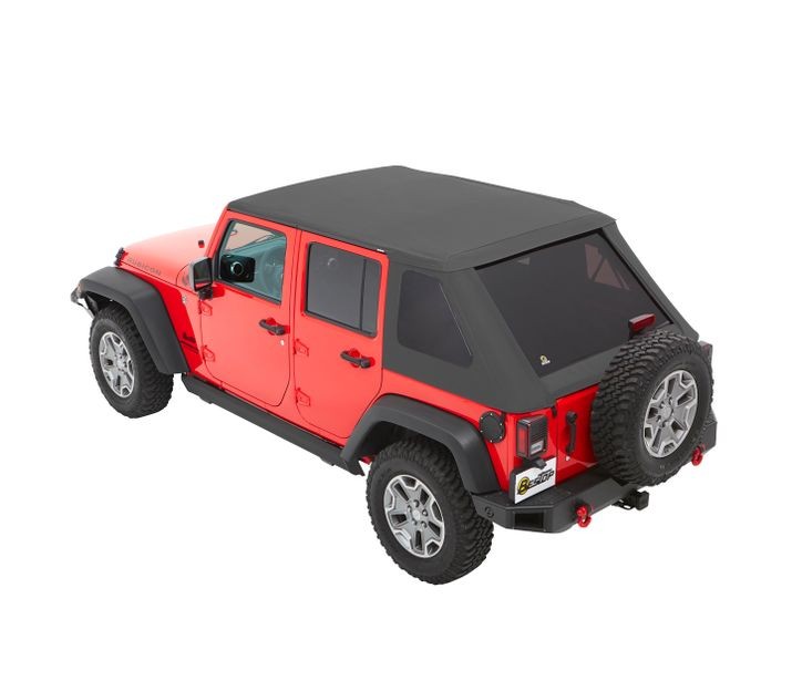 Bestop 56853-70 Trektop - '07-18 Wrangler JK 4-Door (Granite Grey Twill) - Truck Part Superstore
