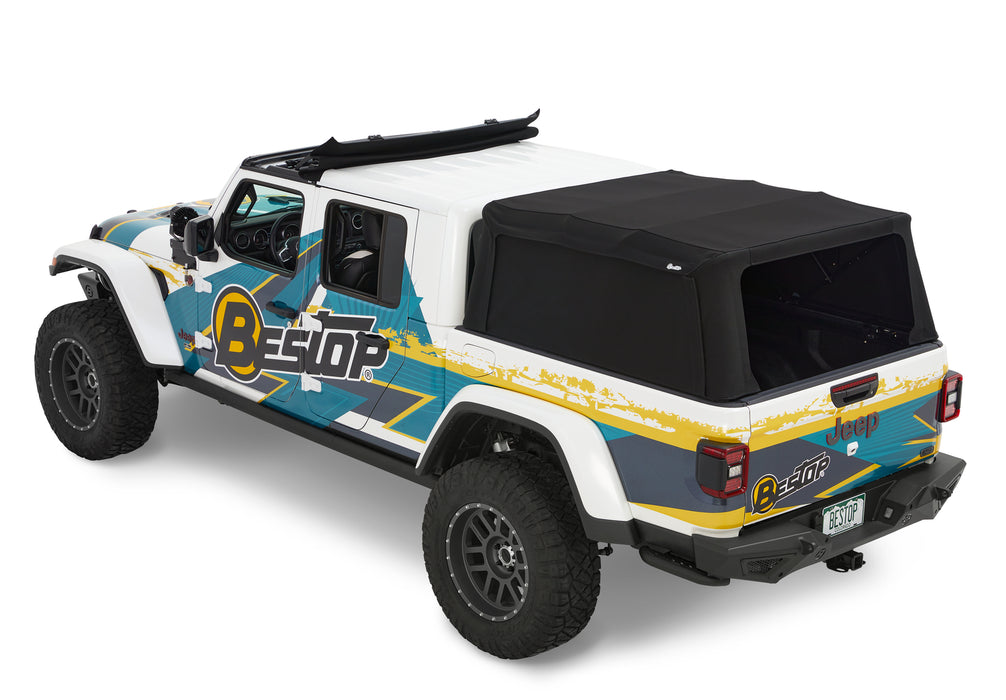 Bestop 77326-35 Supertop for Truck 2 - '20-23 Gladiator; For 5 ft. bed (Black Diamond) - Truck Part Superstore