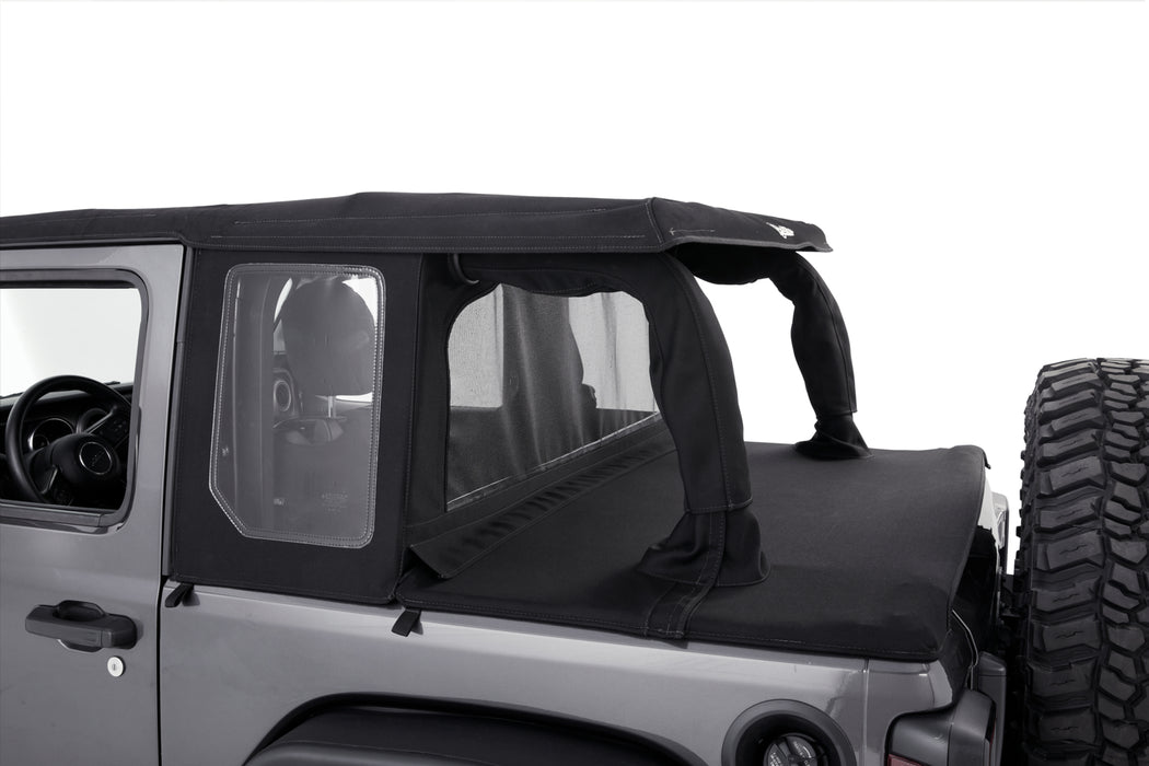 Bestop 80101-17 Halftop Conversion Kit - '18-23 Wrangler JL 2-Door (Black Twill) - Truck Part Superstore