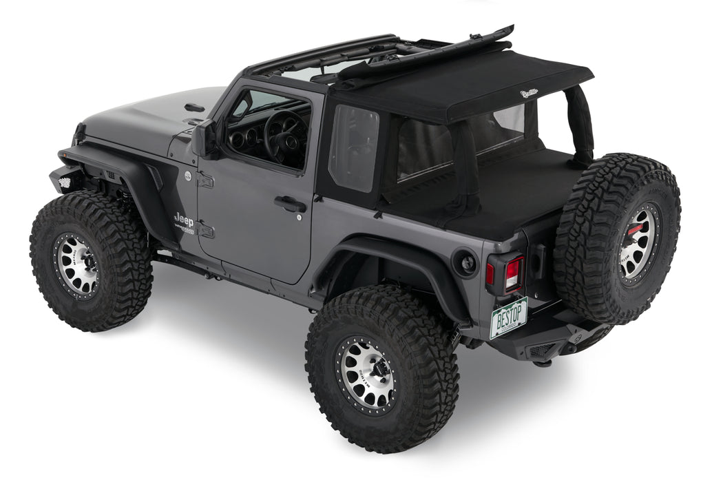 Bestop 80101-35 Halftop Conversion Kit - '18-23 Wrangler JL 2-Door (Black Diamond) - Truck Part Superstore